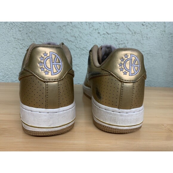 Nike Air Force 1 Low \'07 LV8 Metallic Gold Perforated 718152-700 AF1 Size 7.5‎ main image 5